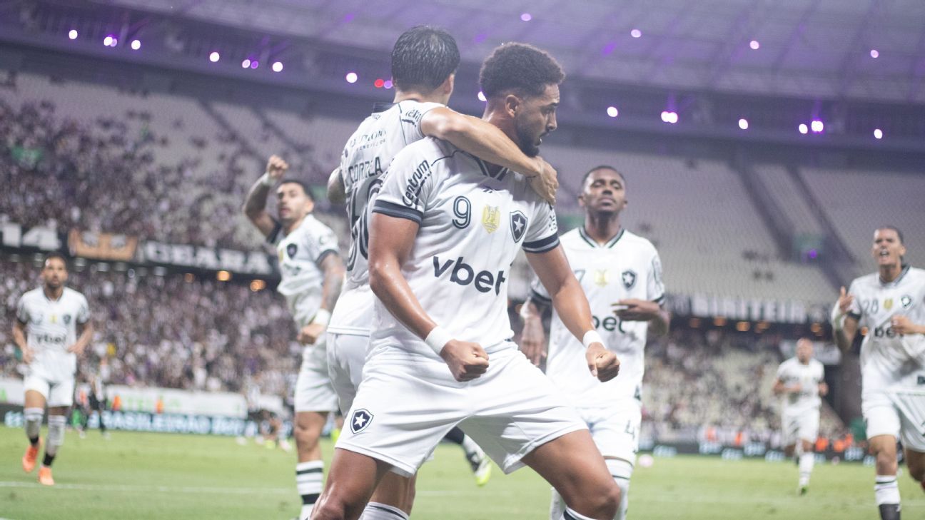 Desfalcado, Botafogo vence o Ceará com brilho de camisa 9 e se mantém na briga pelo G-4