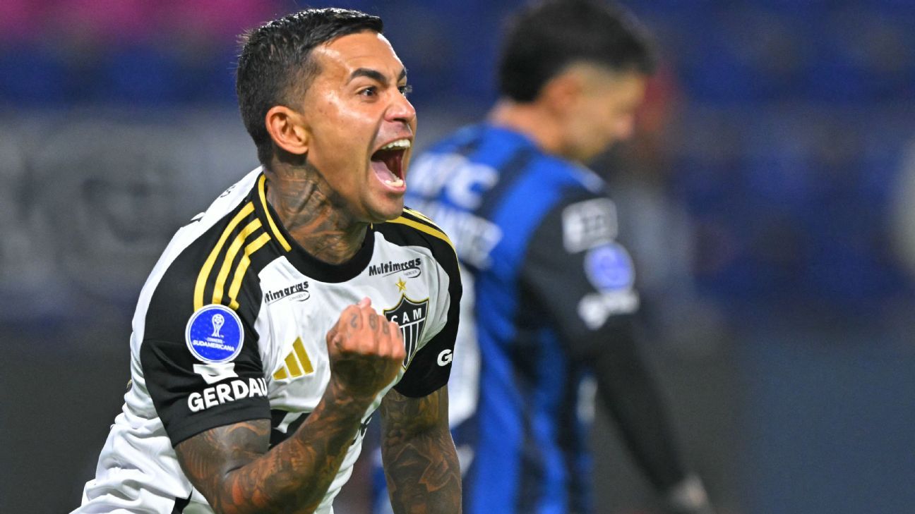 Hulk e Dudu decidem, Atlético-MG empata com Del Valle nos acréscimos e fica a uma vitória da final da Sul-Americana