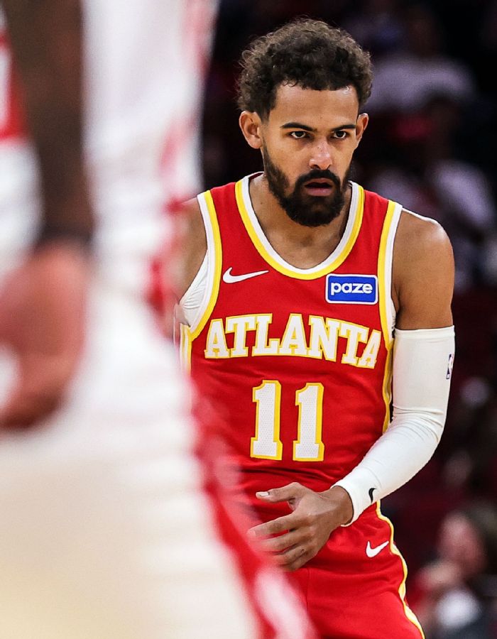 Trae Young en una jugada de partido