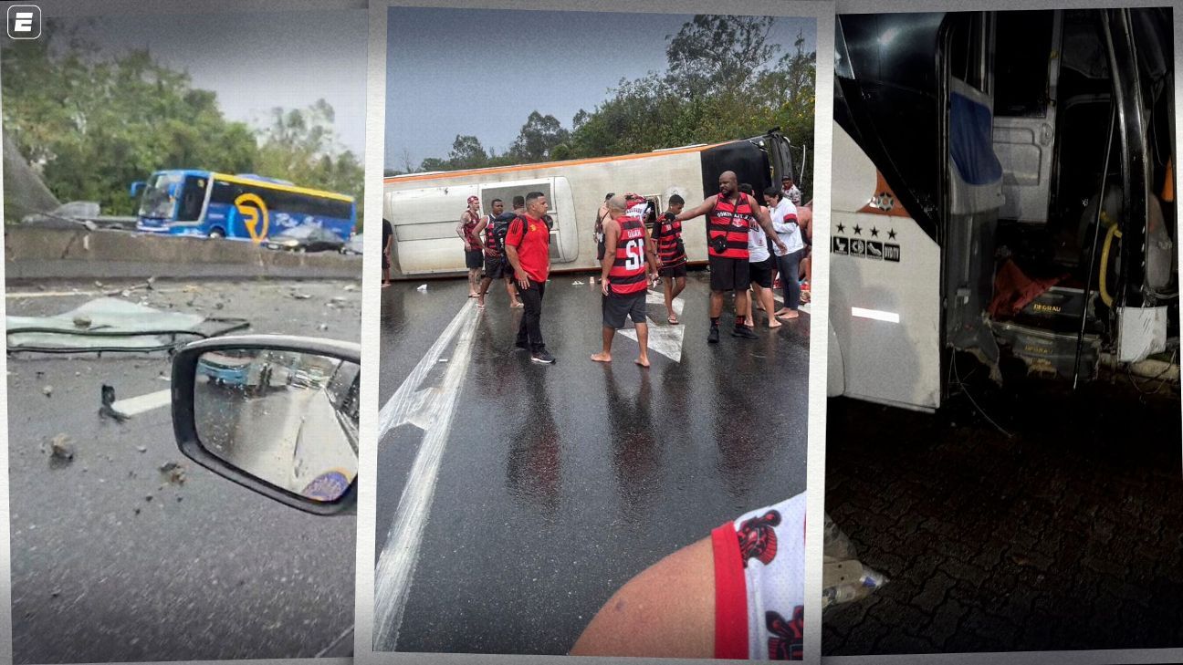 Capotagem com torcedores do Flamengo revela troca de ônibus e gera tensão nos bastidores: Não era para a gente ir