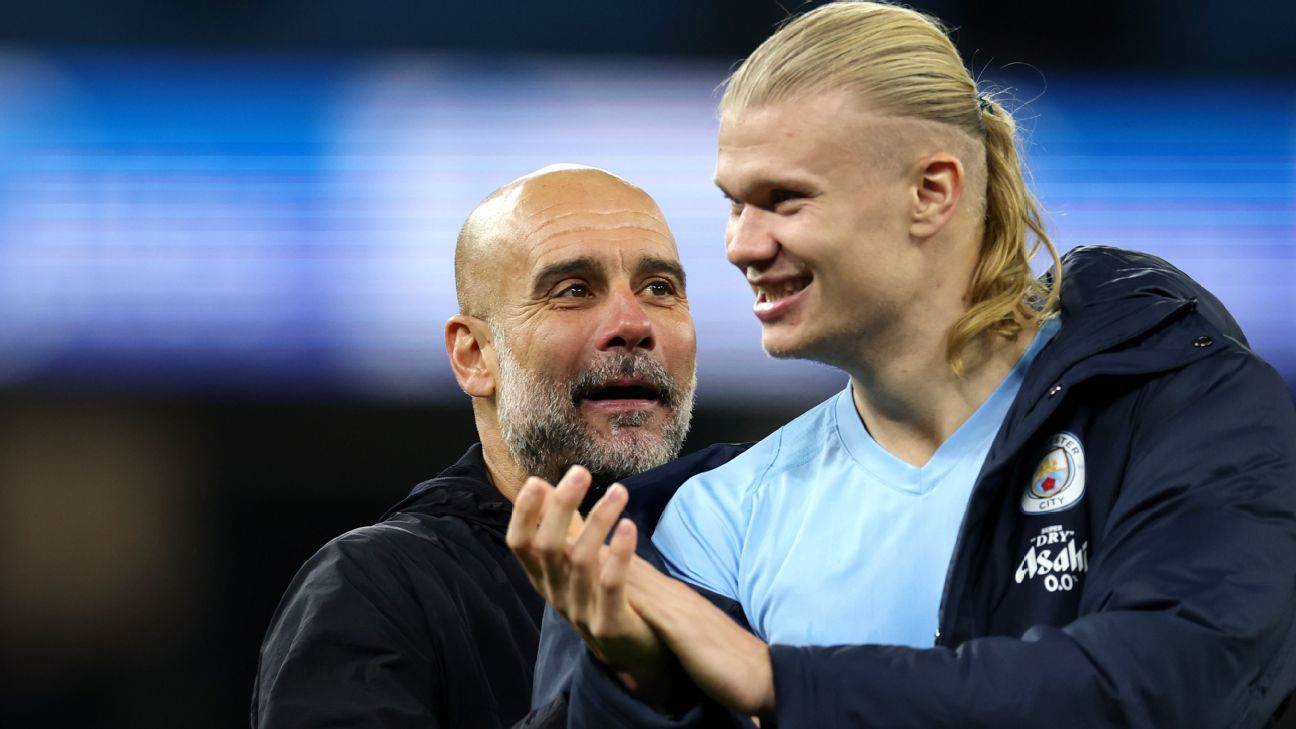 Guardiola 'se rende' e compara Haaland a Messi e Cristiano Ronaldo: 'Está no mesmo nível'