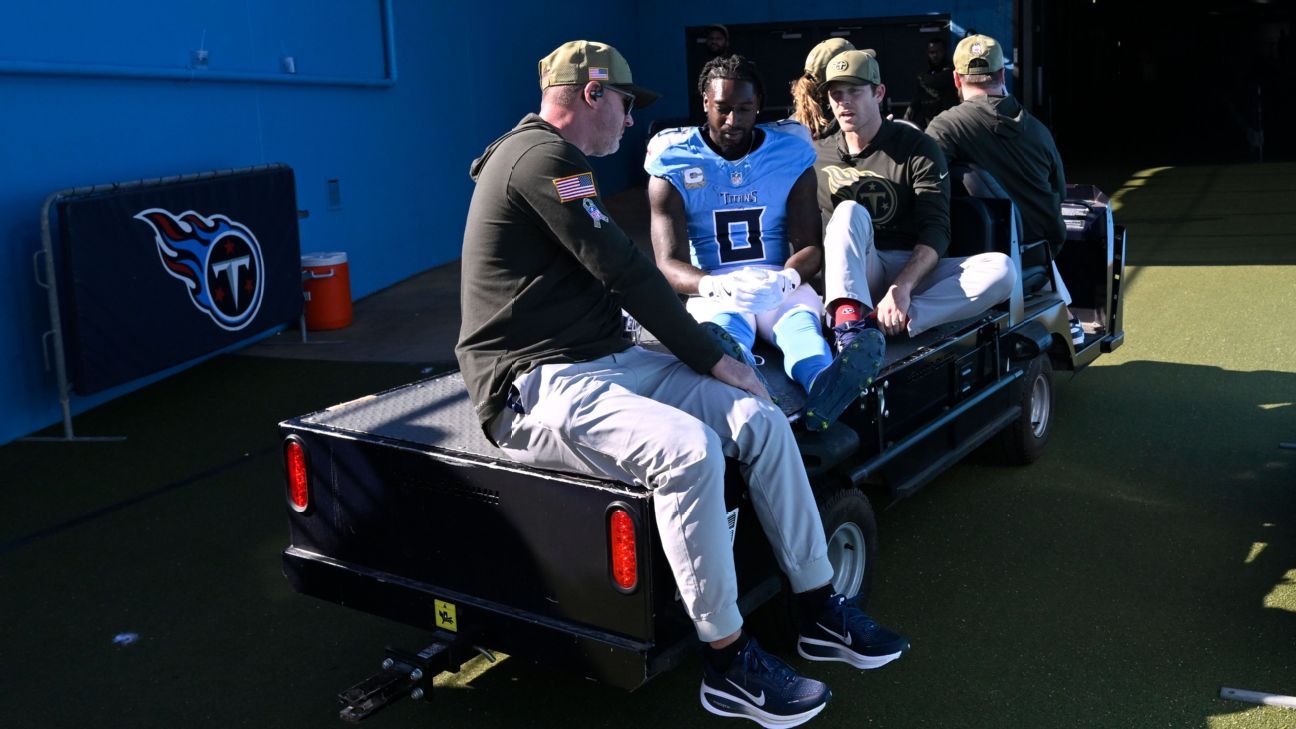 Titans WR Ridley breaks fibula, out for season