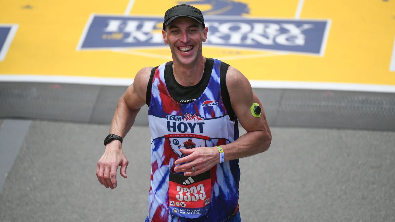 Zdeno Chara en el Maratón de Boston