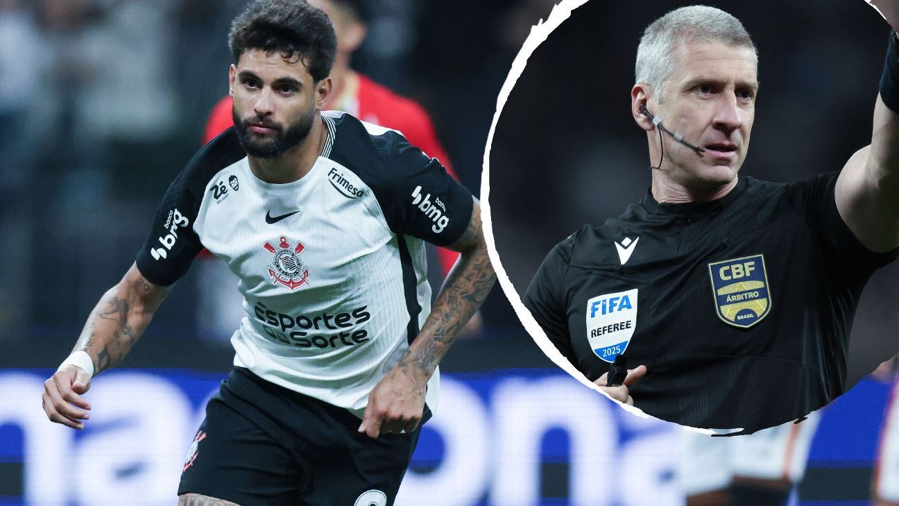 Daronco viu 'corpo com corpo', mas mudou de ideia após intervenção do VAR em pênalti a favor do Corinthians contra o São Paulo