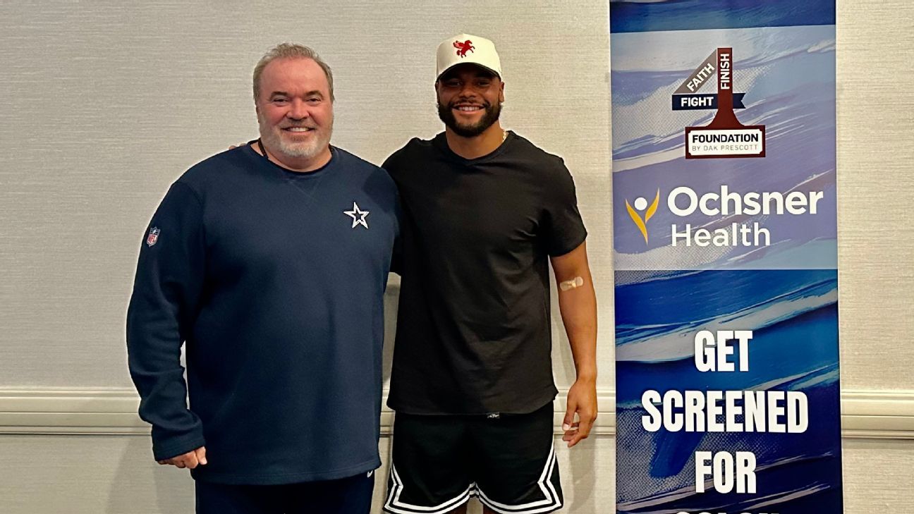 Mike McCarthy y Dak Prescott.