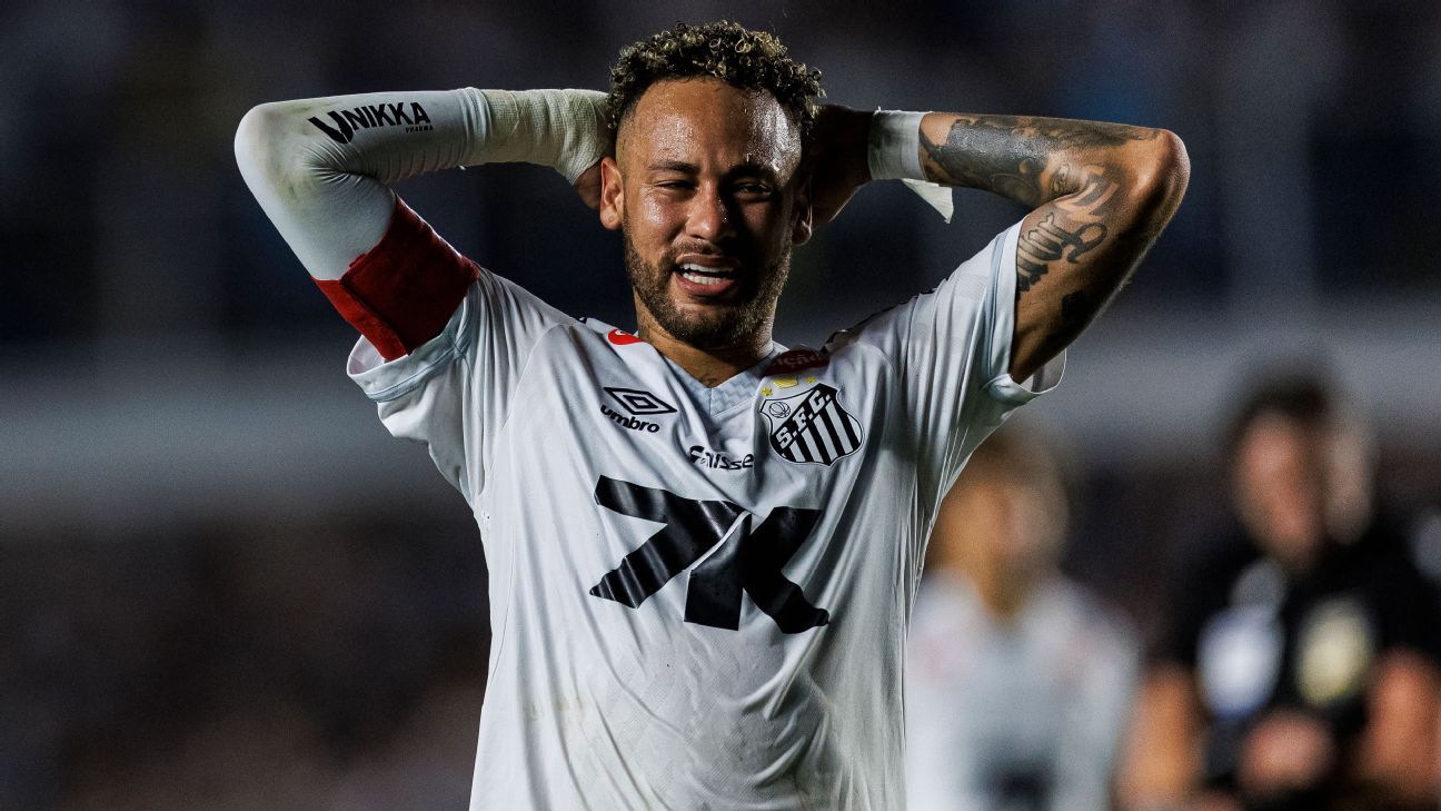 Neymar's World Cup hopes hit new low at Santos as Estevao's star rises