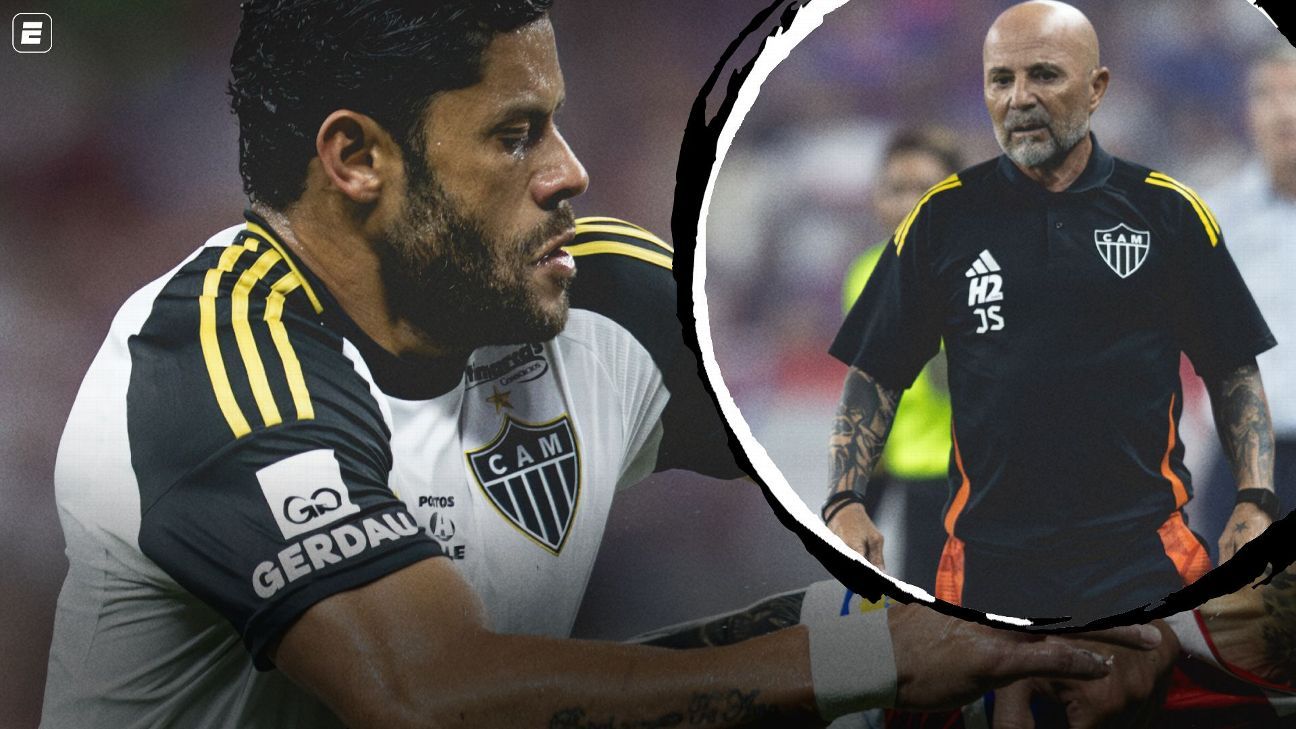 Hulk desabafa e admite incômodo com posição que joga no Atlético-MG com Sampaoli: 'Não é minha característica'