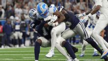 Jahmyr Gibbs' three TD runs power Lions over Cowboys