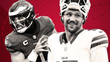 ¿Podrán Jalen Hurts o Josh Allen batir récord de TD's por tierra?