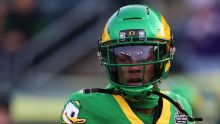 WR Evan Stewart hopes to make season debut if Oregon advances