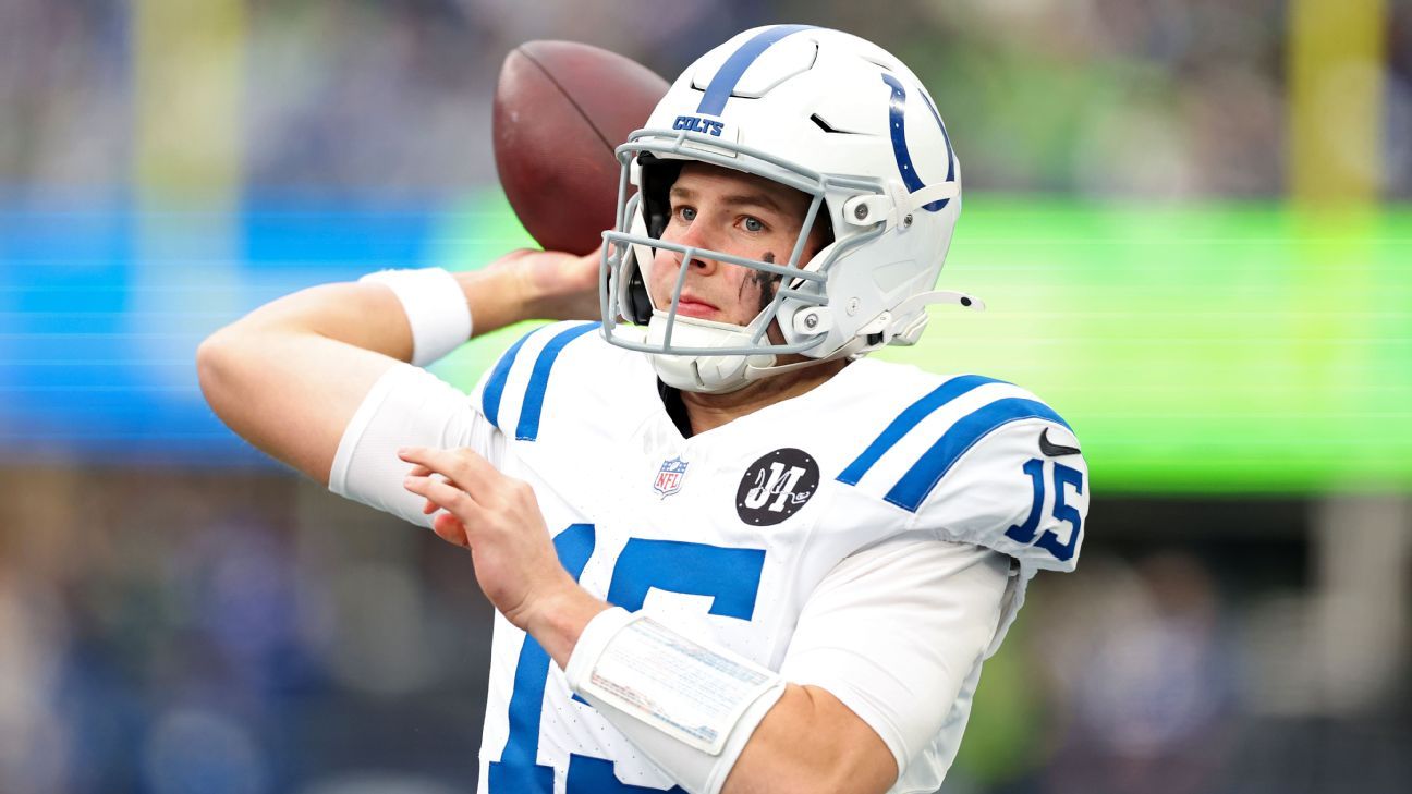 Colts: Riley Leonard será QB titular en el último juego, fuentes - ESPN