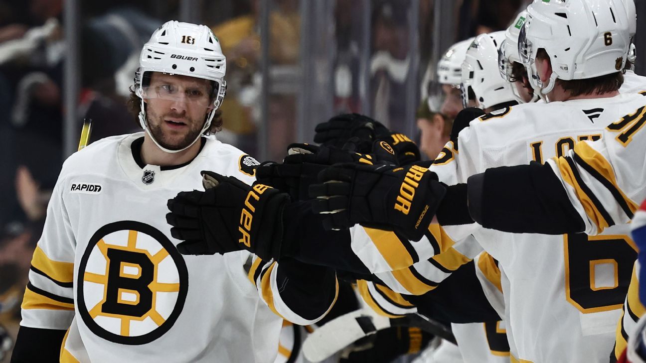 Zacha, Khusnutdinov hat tricks power Bruins' win