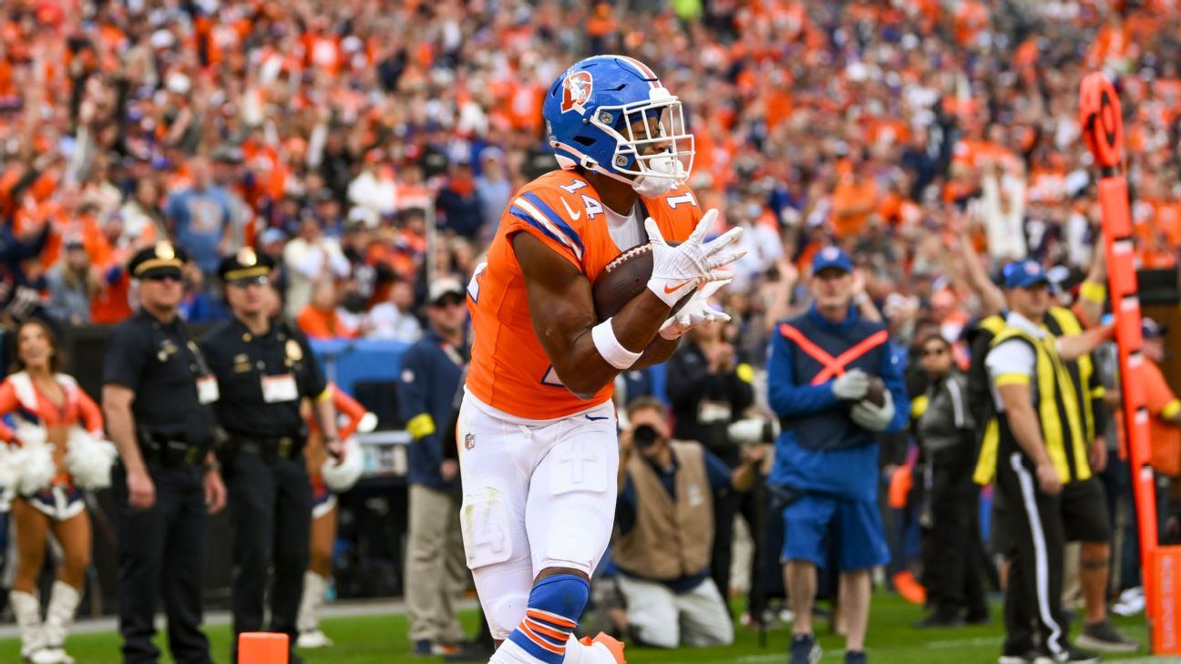 Courtland Sutton among divisional weekend's top 30 predicted anytime touchdown scorers