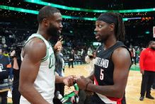 Celtics pay tribute to 2024 champion Jrue Holiday in return