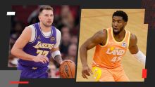 Doncic metió 46 puntos para los Lakers en Chicago y Mitchell lideró a los Cavs con 45