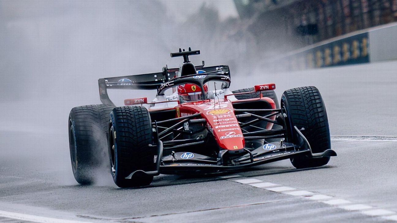 Testes de F1: Lewis Hamilton, Charles Leclerc e Max Verstappen atingiram a pista molhada de Barcelona, McLaren ainda ausente