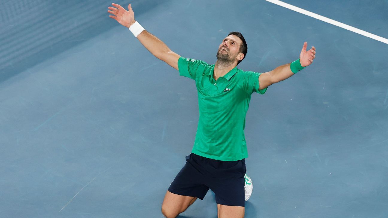 Alcaraz vs Djokovic: Epic Final at the Australian Open. Who Will Win? 3 Novak Djokovic en acción