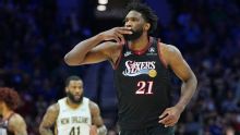 Joel Embiid y Anthony Edwards, las estrellas de la noche en la NBA