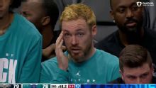 Hornets' Pat Connaughton sports blonde hair for fantasy punishment