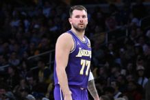Lakers' Doncic to sit vs. Warriors with strained left hamstring