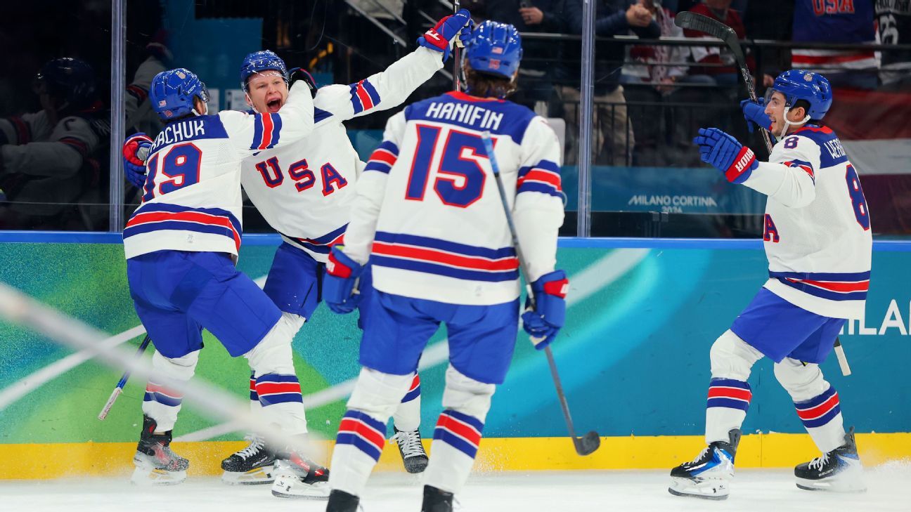 U.S. men's hockey dominates Latvia in opener