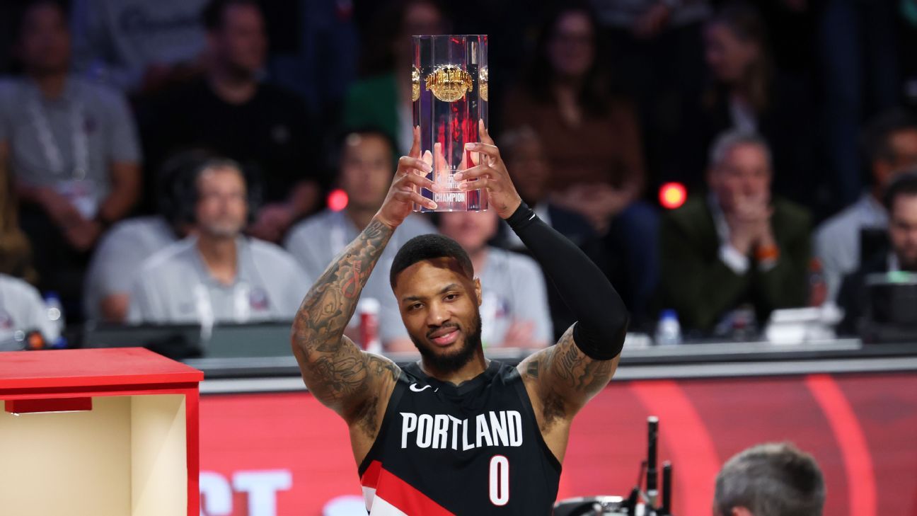 Damian Lillard recruta Steph, Klay e Booker para o concurso de 3 pontos de 2027