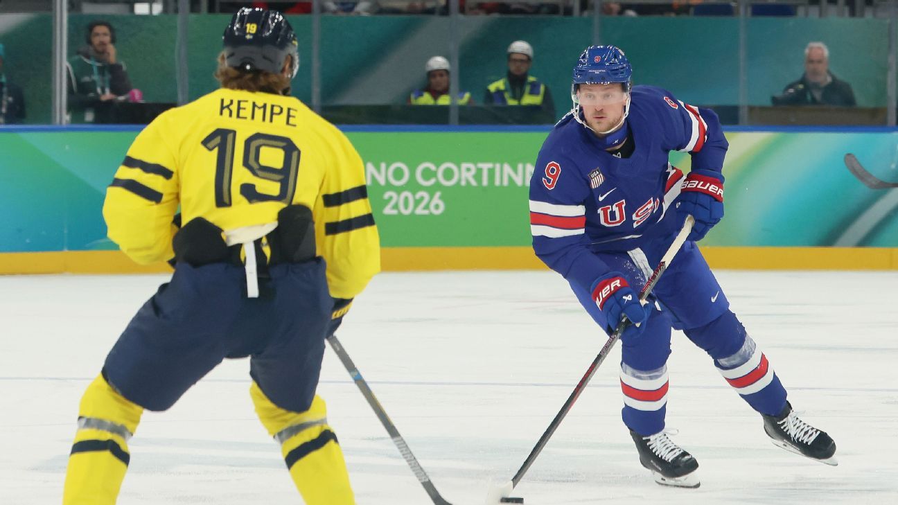 Scoreless after one period: Live updates from USA-Sweden men's hockey quarterfinals