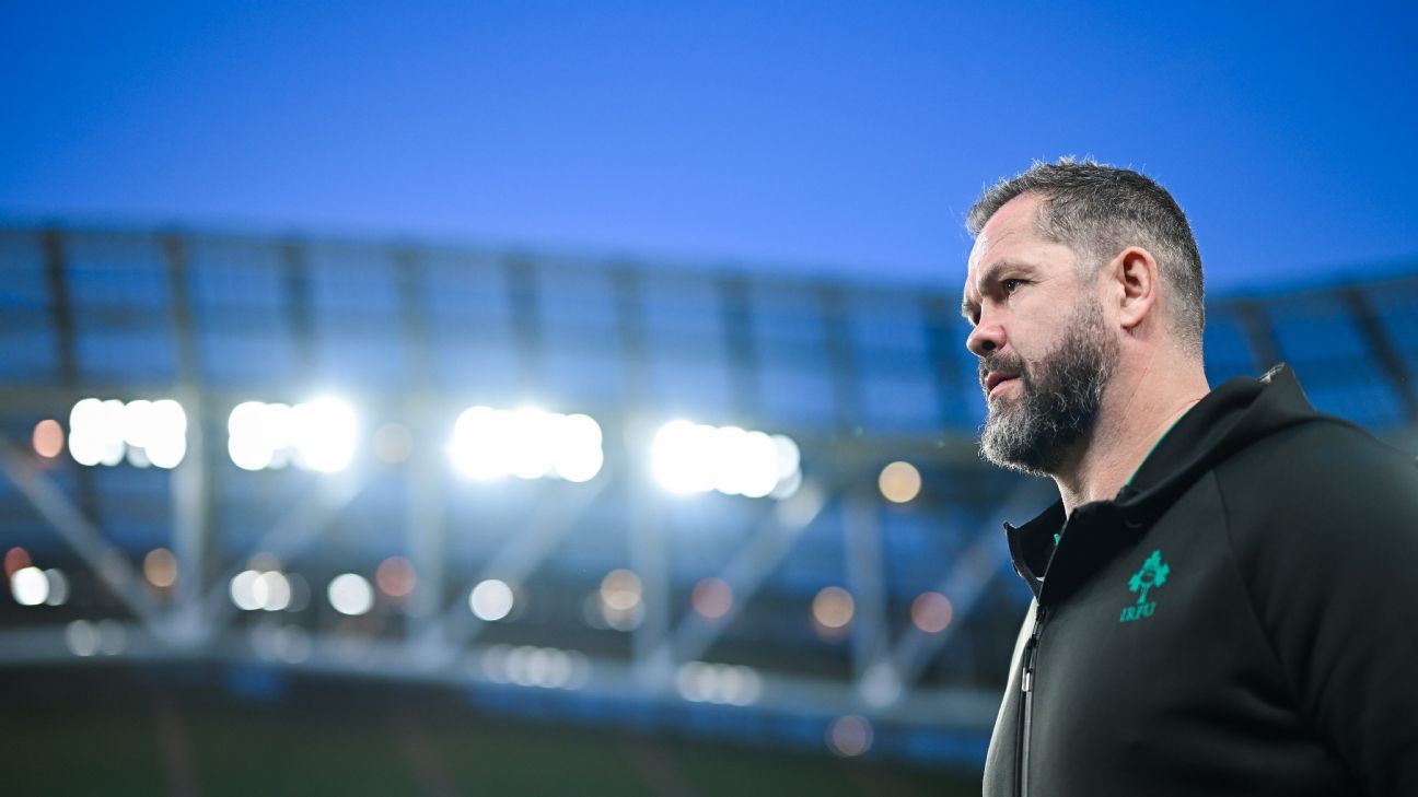 Andy Farrell busca ganar un tercer título como entrenador de Irlanda.