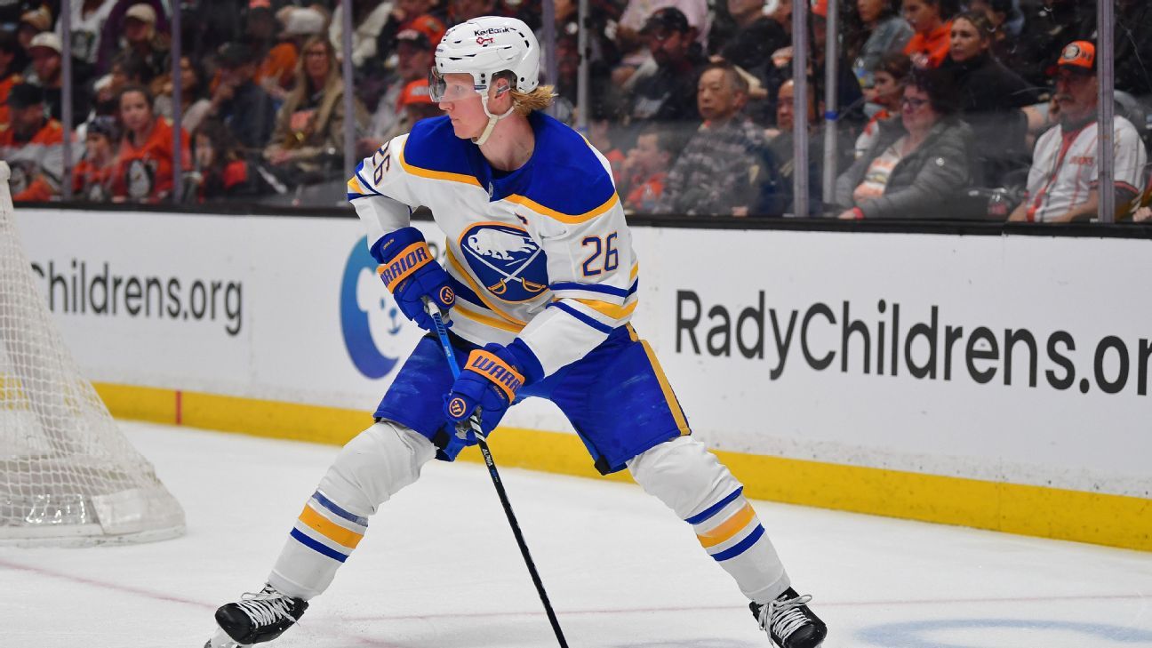 Sabres welcome Dahlin's fiancee after heart issue