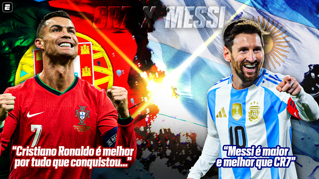 CR7 ou Messi? Quem jogou mais no auge? ESPN ouve 100 especialistas e tem ‘resposta’