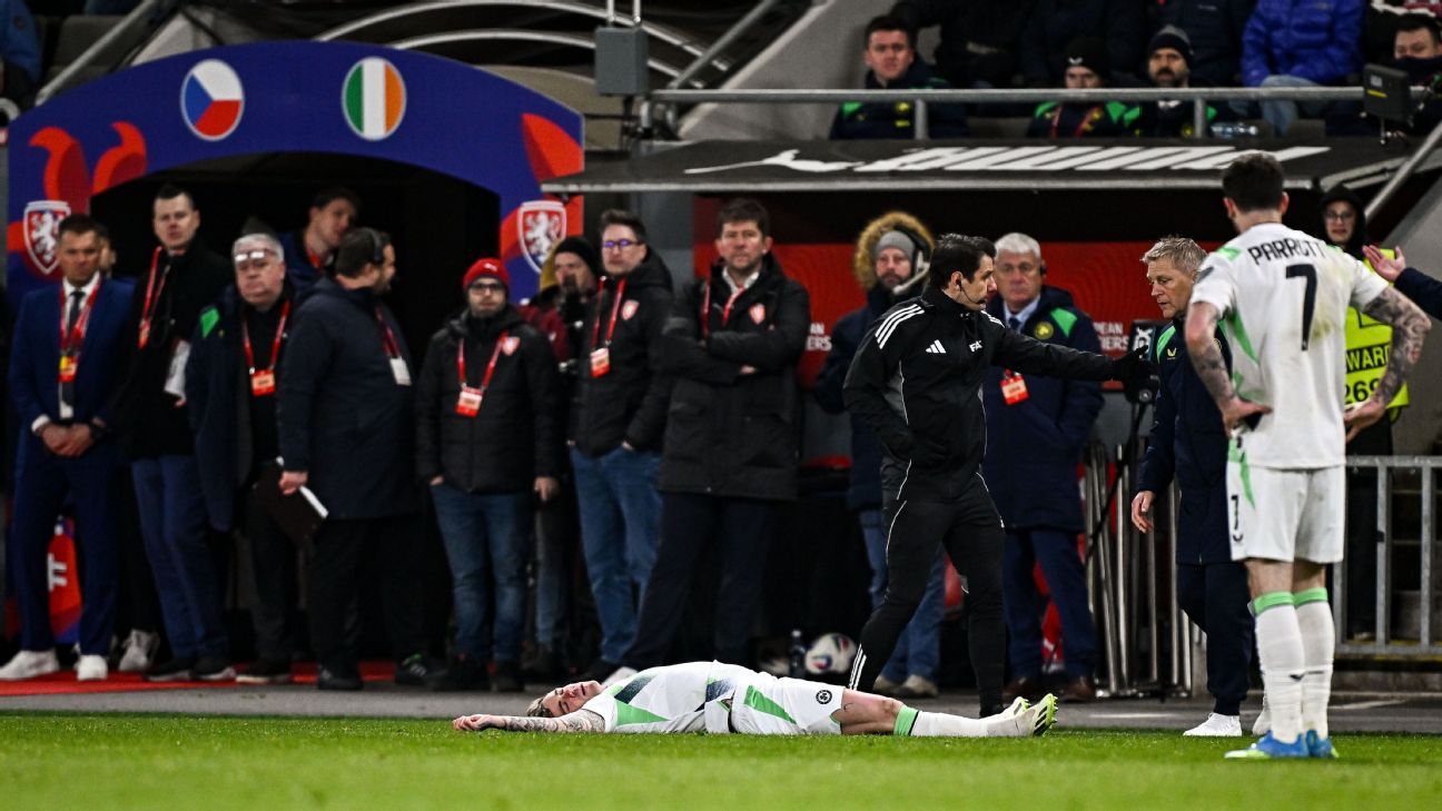 Ireland's Sammie Szmodics out of hospital after collision against Czechia
