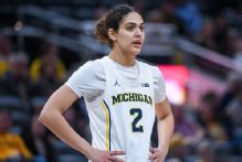 Michigan G Macy Brown out remainder of tournament with torn ACL