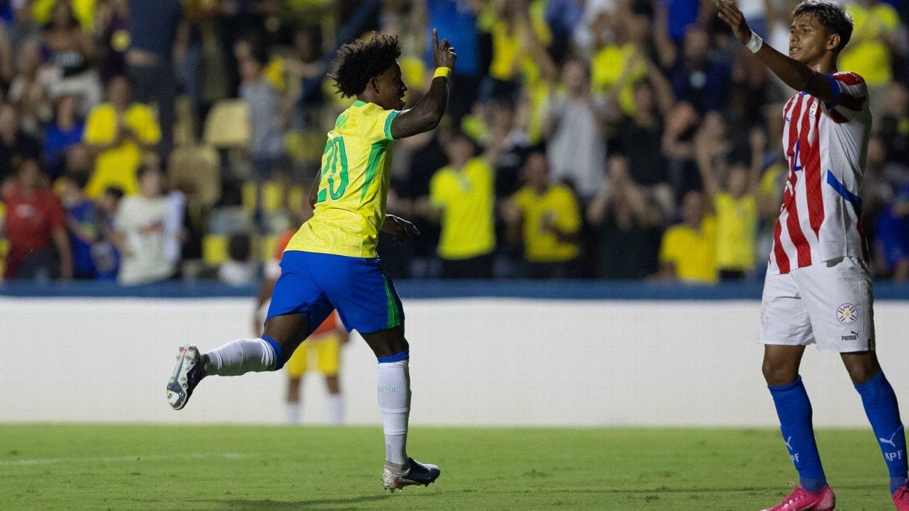 Seleção sub-20 vence Paraguai com dois gols de joia do Athletico-PR e zagueiro do Flamengo 'salvando'