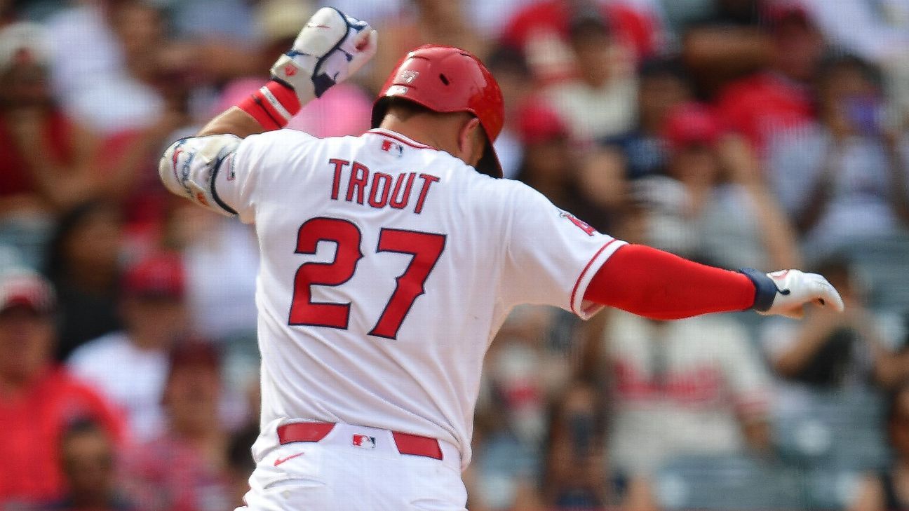 Mike Trout day-to-day after CF hit by pitch in Angels’ win