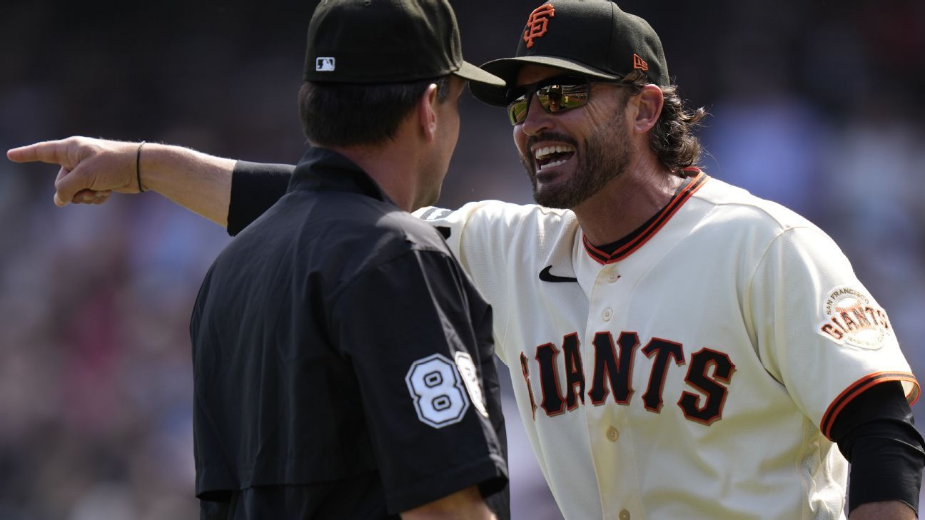 Vitello ejected, 'frustration' mounts for 3-7 Giants