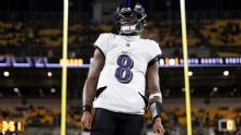Lamar Jackson, Ravens, en el primer entrenamiento voluntario
