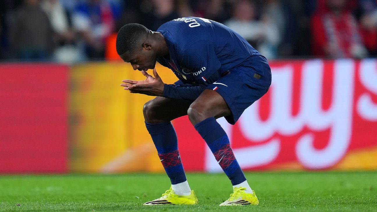 PSG rue Dembele misses in dominant 1st-leg win over Liverpool