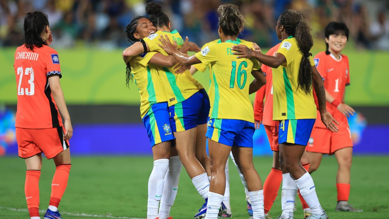 Seleção brasileira feminina atropela Coreia do Sul e estreia com goleada no Fifa Series