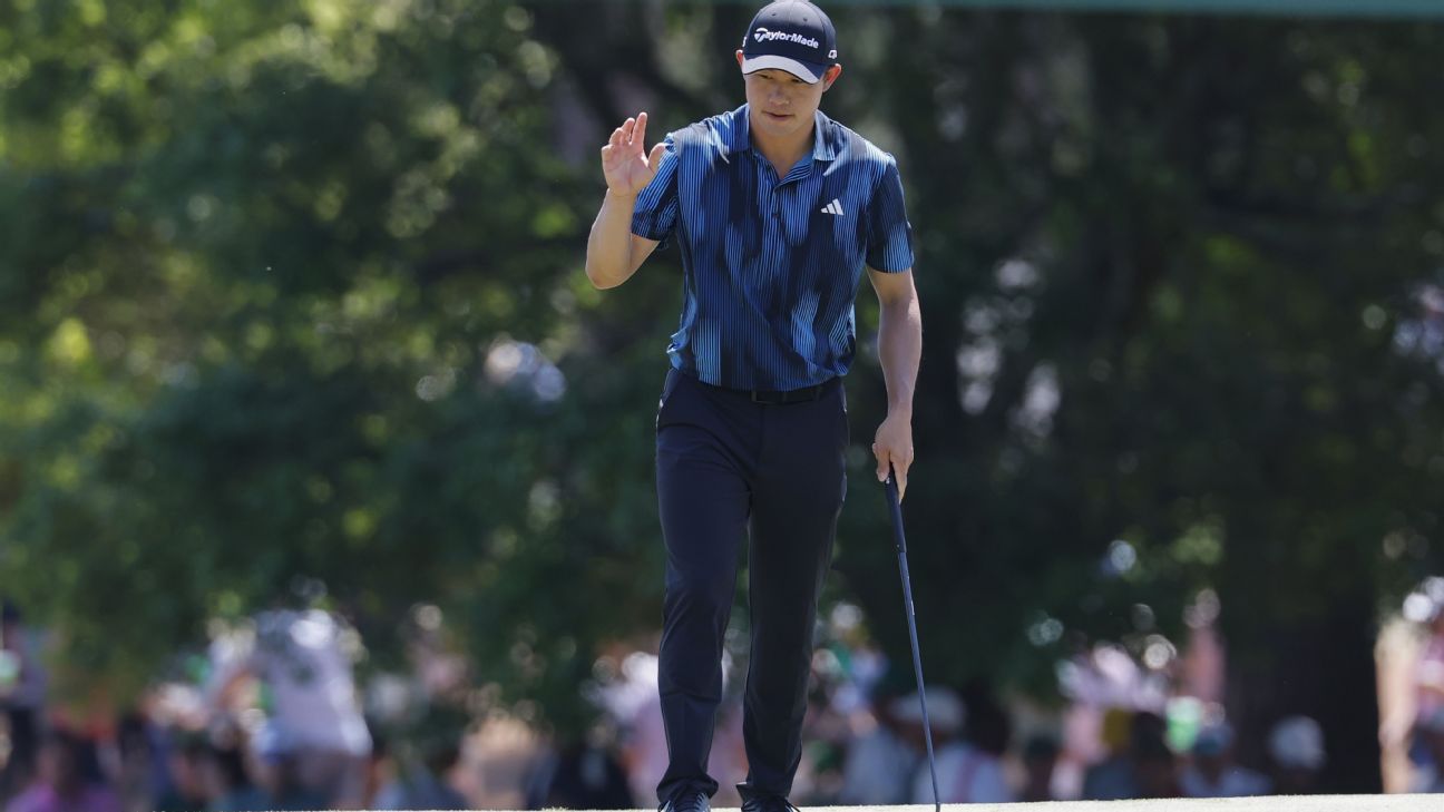 Collin Morikawa hobbles way to T-7 at Masters