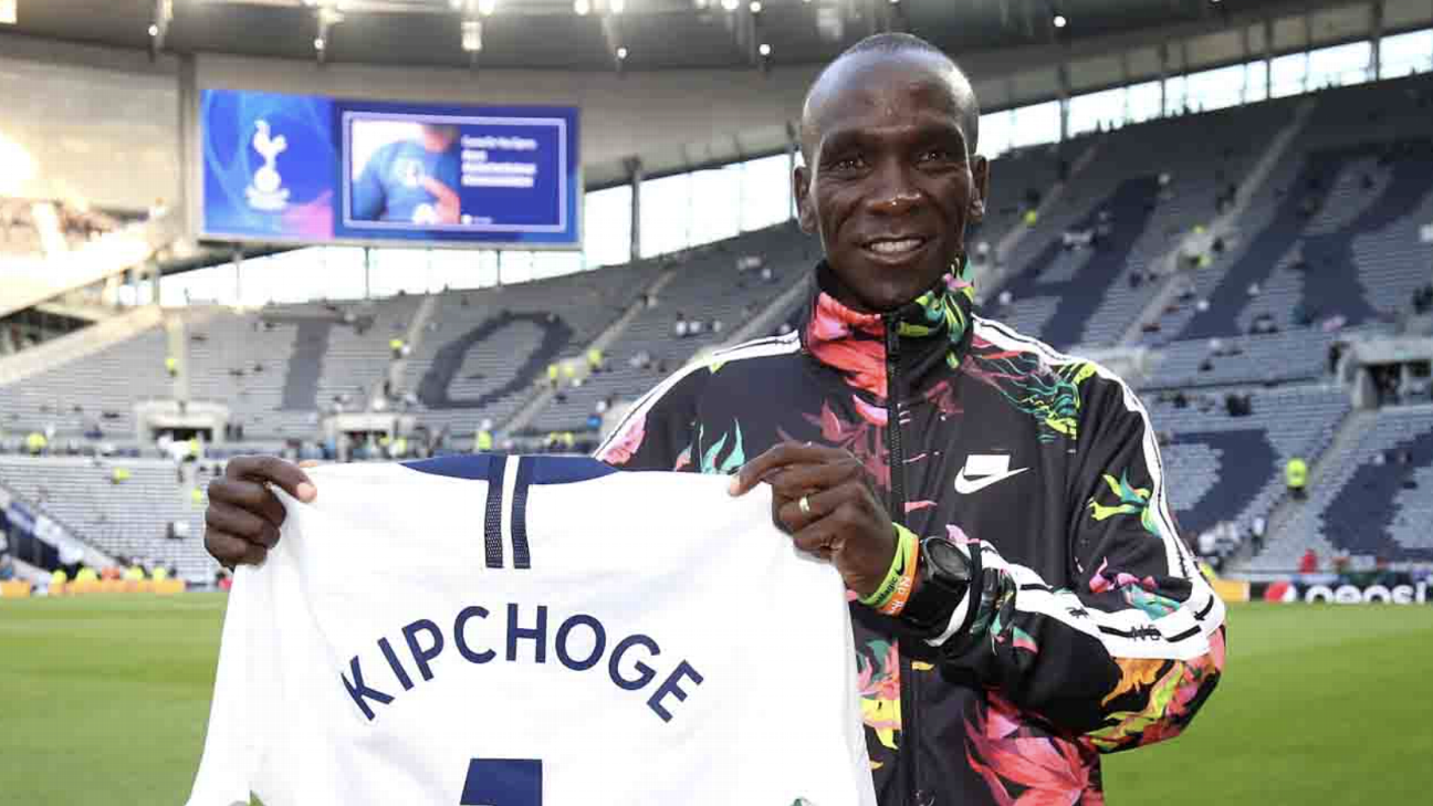 Marathon legend Eliud Kipchoge frets over Tottenham's relegation prospects