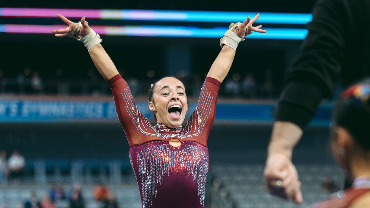 Live updates from the NCAA gymnastics championship final