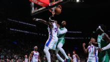 Jaylen Brown emphatically dunks on Adem Bona in 76ers-Celtics