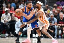 Mikal Bridges scoreless, sits most of 2nd half in Knicks' loss