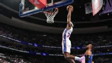 VJ Edgecombe, Tyrese Maxey shine early; Mitchell Robinson puts Joel Embiid on poster