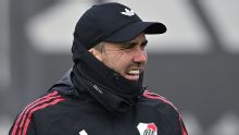 Con varias incógnitas, el equipo de River que Coudet piensa para enfrentar a Independiente Santa Fe