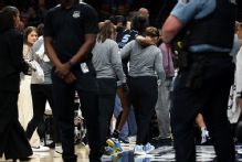 Sky leading scorer Rickea Jackson helped off with knee injury