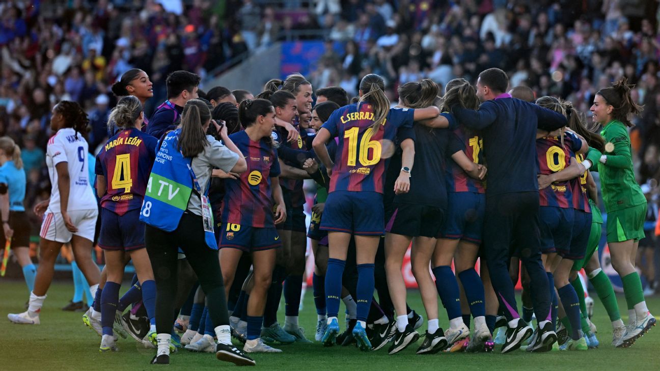 Barcelona 4-0 OL Lyonnes: Spanish giants put on a show to seal fourth Women's Champions League - as it happened