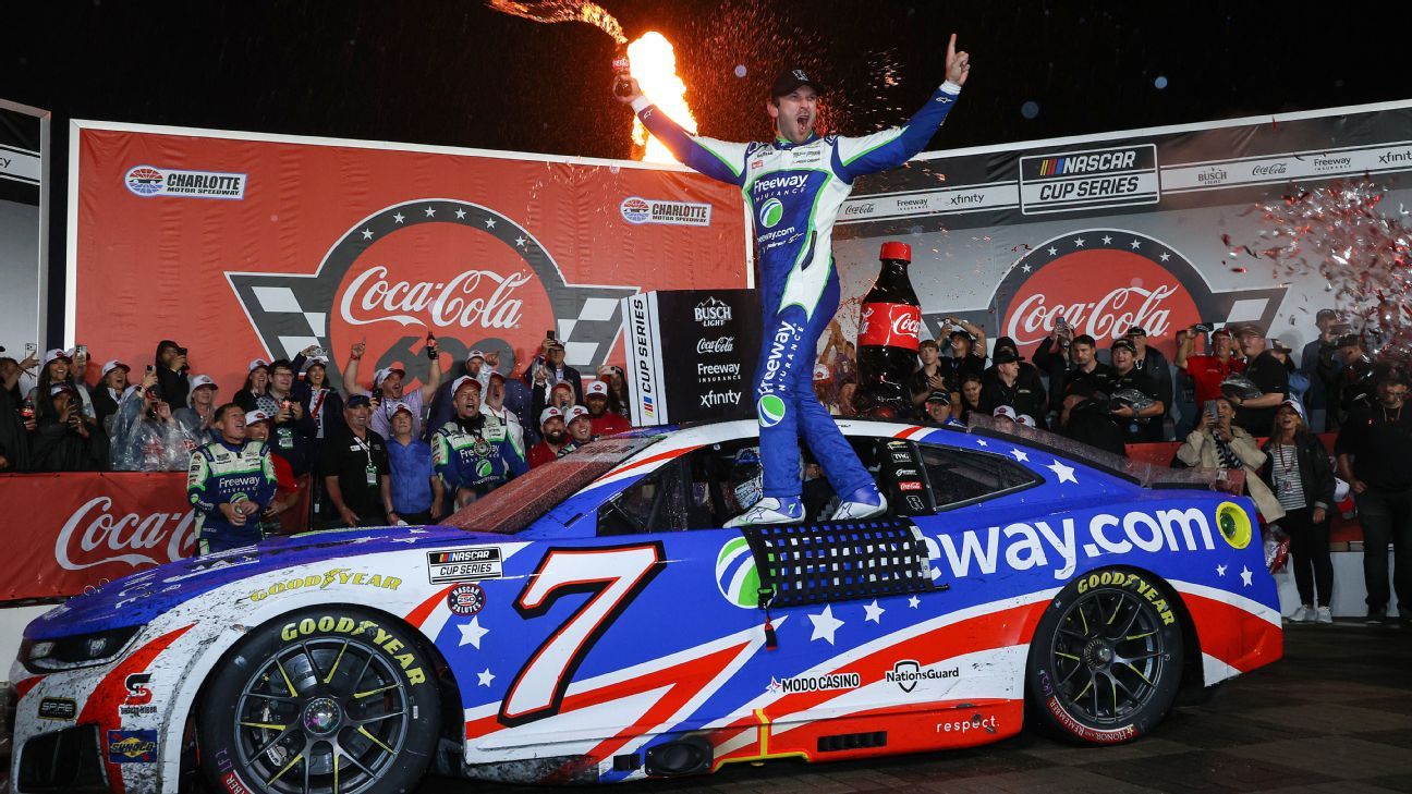 Suarez Dedicates Emotional Coca-Cola 600 Win to Fallen Racer Kyle Busch