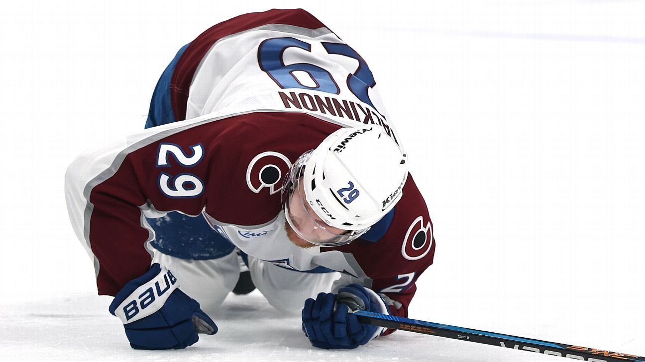 MacKinnon Injury Adds to Avalanche Woes as Vegas Takes 3-0 Series Lead