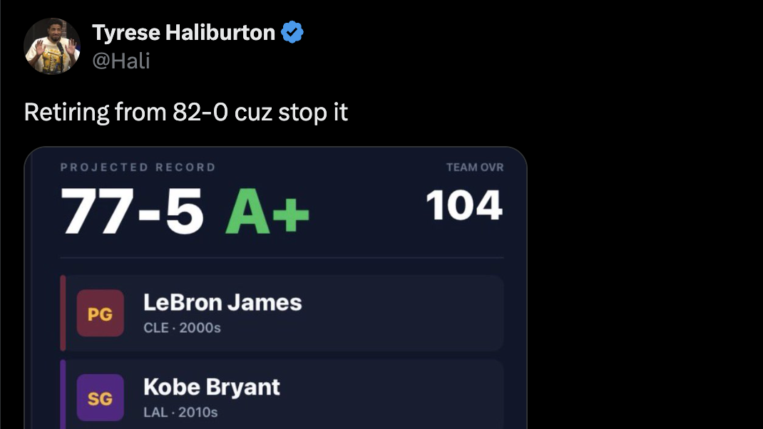 82-0? Pacers' Haliburton, Bucks, more get in on viral game